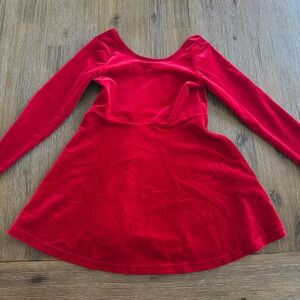 Toddler Red Velvet Long Sleeve Dress size 3T